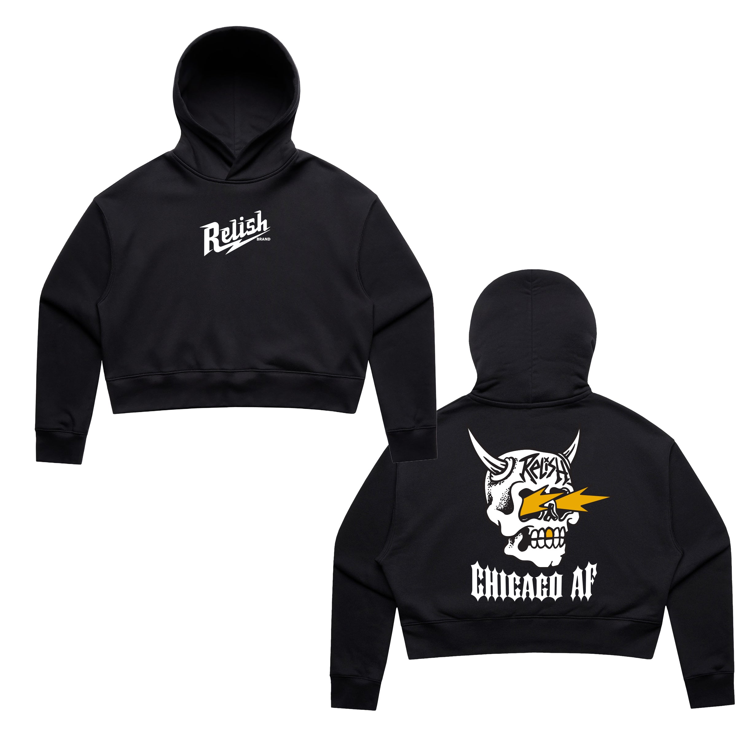 import placeholder for horned skull chicago af crop hoodie 32599100