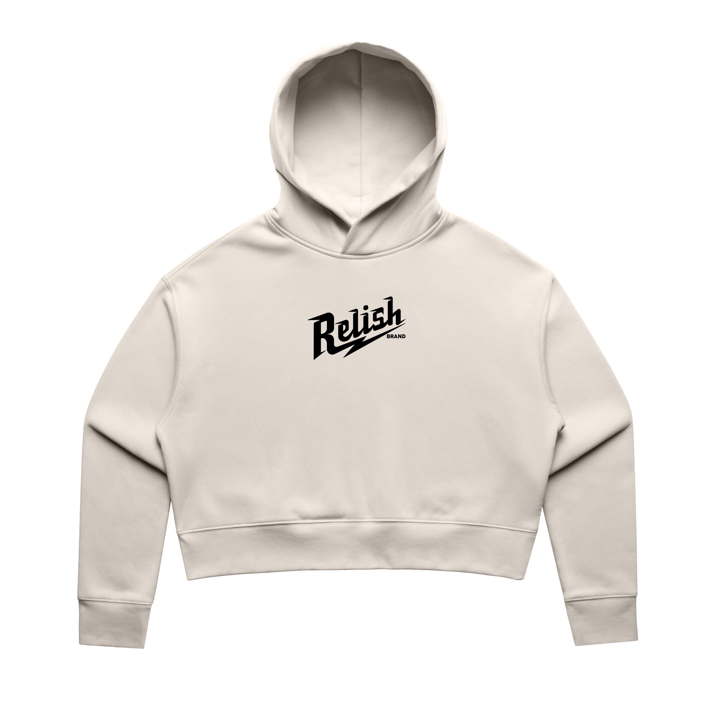 horned skull chicago af crop hoodie bone