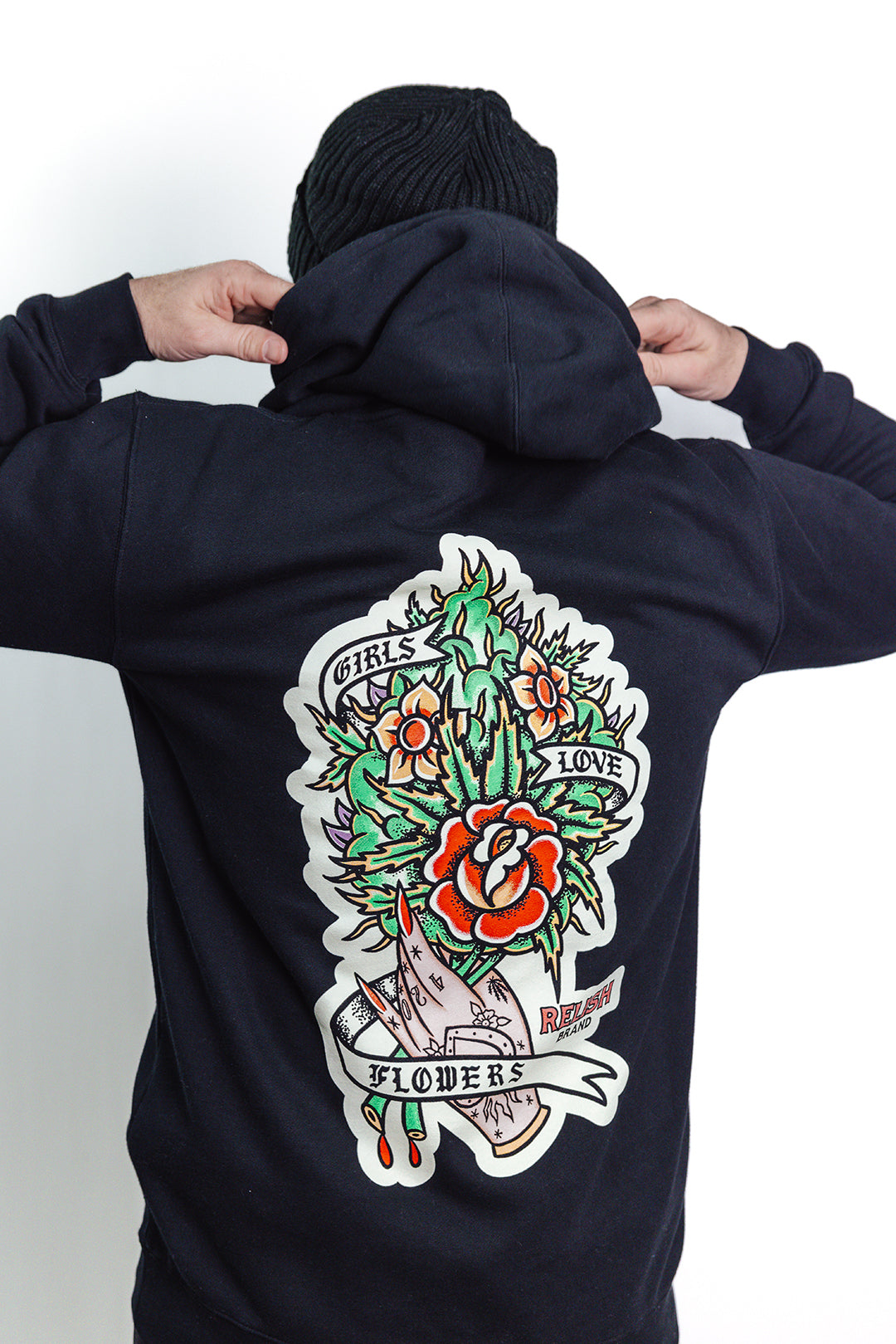 Home girls love flowers pullover hoodie